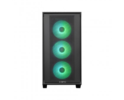 Корпус CHIEFTEC Gaming Hunter 3, без БЖ, 2xUSB3.0, 1xUSB3.2 Gen2 Type-C, 4x120мм ARGB, VGA 425мм, LCS ready, TG Side panel, EATX, чорний