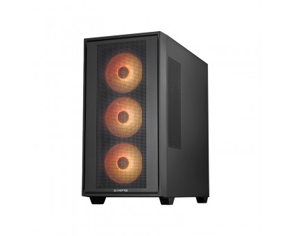 Корпус CHIEFTEC Gaming Hunter 3, без БЖ, 2xUSB3.0, 1xUSB3.2 Gen2 Type-C, 4x120мм ARGB, VGA 425мм, LCS ready, TG Side panel, EATX, чорний