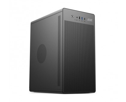 Корпус 2E Credo V285B без БЖ, 1xUSB3.0, 1х USB 2.0, 1xUSB Type-C, 1x120мм, VGA 300мм, mATX, чорний