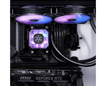 Система жидкостного оxлаждения SilverStone Icegem 240P-ARGB LGA2066, 2011, 1366, 115x, 1366, TRX4TR4, AM4, AM3, AM3+, AM2, AM2+, FM1, FM2 TDP280W чёрный