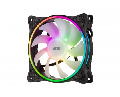 Корпусный вентилятор 2E GAMING F120OI-ARGB 120мм 1200rpm 3pin, 3pin +5VARGB 25.3dBa чёрный