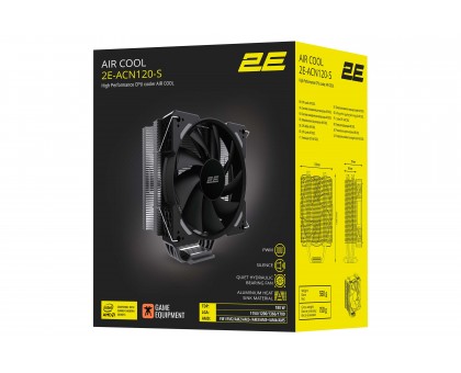 Процессорный кулер 2E GAMING Air Cool ACN120-S LGA1851, 1700, 1366, 1200, 115x, AM5, AM4, AM3, AM3+, AM2, AM2+, FM2, FM1 4pin PWM TDP 180W