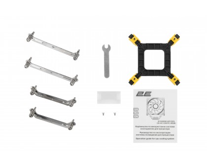 Процессорный кулер 2E GAMING Air Cool AC120D4TC-ARGB LGA1851, 1700, 1366, 1200, 115x, AM5, AM4, AM3, AM3+, AM2, AM2+, FM2, FM1 4pin PWM, 3pin +5VARGB TDP 180W