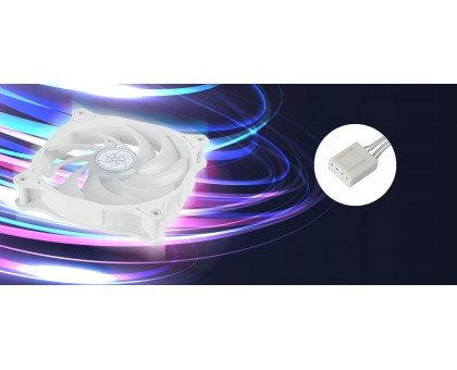 Корпусний вентилятор SilverStone Air Blazer 120RW-ARGB, 120мм, 600-2200rpm, 4pin PWM, 3pin +5VARGB, 7.4-35.6dBa, білий
