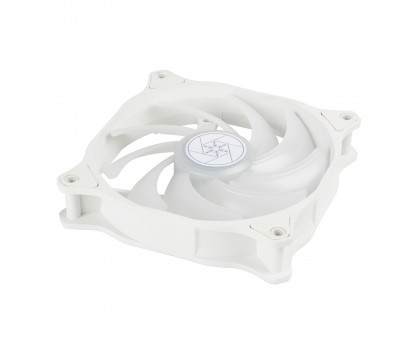 Корпусний вентилятор SilverStone Air Blazer 120RW-ARGB, 120мм, 600-2200rpm, 4pin PWM, 3pin +5VARGB, 7.4-35.6dBa, білий