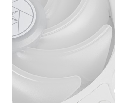 Корпусний вентилятор SilverStone Air Blazer 120RW-ARGB, 120мм, 600-2200rpm, 4pin PWM, 3pin +5VARGB, 7.4-35.6dBa, білий