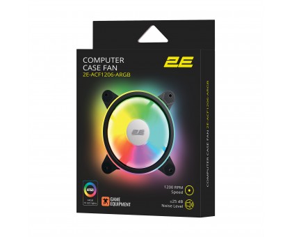 Корпусный вентилятор 2E GAMING Air Cool ACF1206-ARGB, 120мм, 1200rpm, 6pin, 25dBa