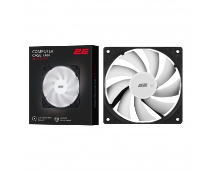 Корпусний вентилятор 2E F120-SN, 120мм, 500-1500rpm, 4pin 24dBa, чорний