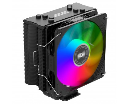 Процессорный кулер 2E GAMING Air Cool ACN120B-ARGB, LGA1851, 1700, 1200, 115x, 1366, AM5, AM4, AM3, AM3+, 4pin PWM, 3pin +5VARGB, TDP 180W