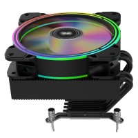 Процессорный кулер 2E GAMING Air Cool AC120T4-ARGB, LGA1851, 1700, 1200, 115x, 1366, AM5, AM4, AM3, AM3+, 4pin PWM, 3pin +5VARGB, TDP 130W