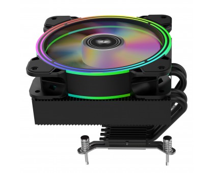 Процессорный кулер 2E GAMING Air Cool AC120T4-ARGB, LGA1851, 1700, 1200, 115x, 1366, AM5, AM4, AM3, AM3+, 4pin PWM, 3pin +5VARGB, TDP 130W