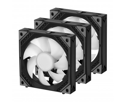 Корпусные вентиляторы 2E GAMING Air Cool Magic Mirror ACF120MB-ARGB, 3x120мм, 2000rpm, 4pin PWM +5VARGB, 20.5dBa, чёрный