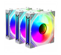 Корпусные вентиляторы 2E GAMING Air Cool Magic Mirror ACF120MW-ARGB, 3x120мм, 2000rpm, 4pin PWM +5VARGB, 20.5dBa, белый