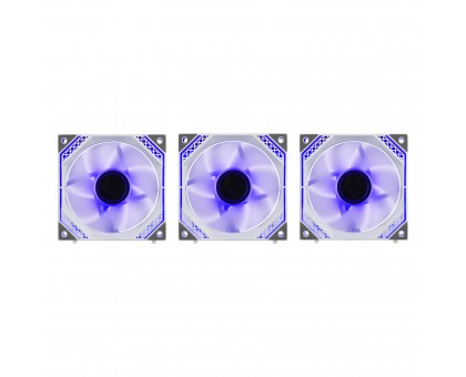 Корпусні вентилятори 2E GAMING Air Cool Magic Mirror ACF120MW-ARGB, 3x120мм, 2000rpm, 4pin PWM +5VARGB, 20.5dBa, білий