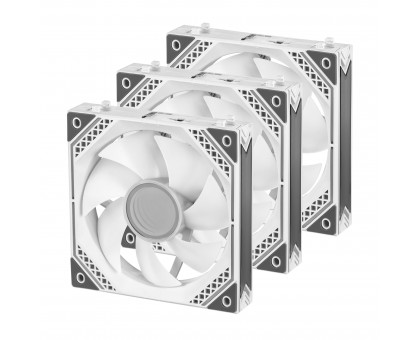 Корпусні вентилятори 2E GAMING Air Cool Magic Mirror ACF120MW-ARGB, 3x120мм, 2000rpm, 4pin PWM +5VARGB, 20.5dBa, білий