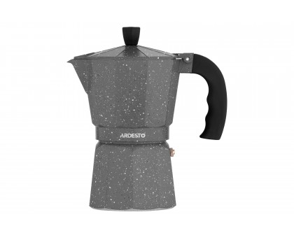Гейзерна кавоварка Ardesto Gemini Molise, 0.24л, 6 чашок, алюміній, сірий