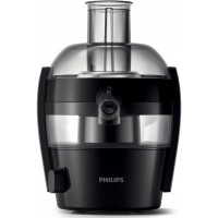 Соковыжималка Philips Viva Collection центробежная 500Вт, чаша-0.5л, жмых-1л, пластик, черный
