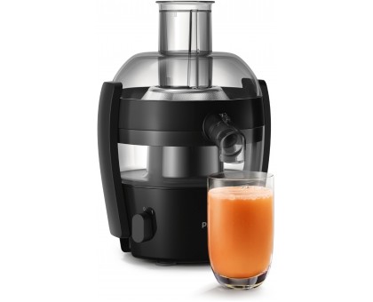 Соковитискач Philips Viva Collection відцентрований 500Вт, чаша-0.5л, жмих-1л, пластик, чорний Соковитискач Philips Viva Collection відцентрований 500Вт, чаша-0.5л, жмих-1л, пластик, чорний