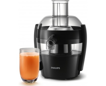 Соковитискач Philips Viva Collection відцентрований 500Вт, чаша-0.5л, жмих-1л, пластик, чорний Соковитискач Philips Viva Collection відцентрований 500Вт, чаша-0.5л, жмих-1л, пластик, чорний