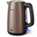 Електрочайник Philips Viva Collection 1.7л, метал, LED підсвітка, мідно-чорний