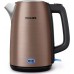 Електрочайник Philips Viva Collection 1.7л, метал, LED підсвітка, мідно-чорний