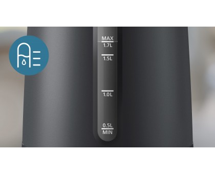 Електрочайник Philips Series 1000, Strix, пластик, мат, чорний Електрочайник Philips Series 1000, Strix, пластик, мат, чорний