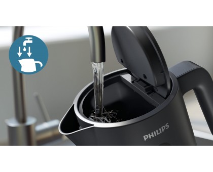 Електрочайник Philips Series 1000, Strix, пластик, мат, чорний Електрочайник Philips Series 1000, Strix, пластик, мат, чорний