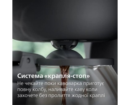 Кавоварка Philips крапельна Essentials Collection, 1.38л, мелена, підтримка температури, темно-сірий