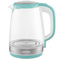 Електрочайник Sencor 2л, Strix, скло, 5 темп.реж, зелений
