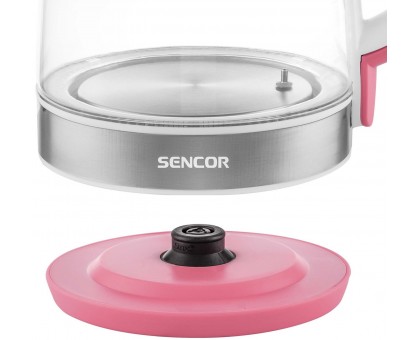 Электрочайник Sencor 2л, Strix, стекло, 5 темп.реж, малиновый Электрочайник Sencor 2л, Strix, стекло, 5 темп.реж, малиновый