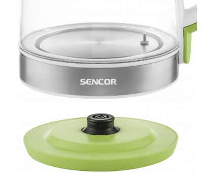Электрочайник Sencor 2л, Strix, стекло, 5 темп.реж, салатовый Электрочайник Sencor 2л, Strix, стекло, 5 темп.реж, салатовый