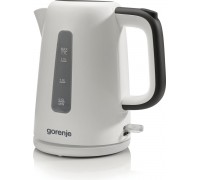Электрочайник Gorenje 1.7л, Strix контроль, пластик, белый