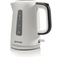 Электрочайник Gorenje 1.7л, Strix контроль, пластик, белый