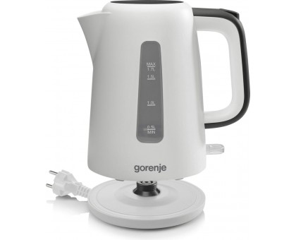 Електрочайник Gorenje 1.7л, Strix контроль, пластик, білий Електрочайник Gorenje 1.7л, Strix контроль, пластик, білий