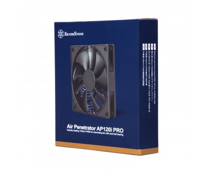 Корпусний вентилятор SilverStone Air Penetrator AP120I-PRO, 120мм, 2000rpm, 4pin PWM, 38.9dBa, чорний Корпусний вентилятор SilverStone Air Penetrator AP120I-PRO, 120мм, 2000rpm, 4pin PWM, 38.9dBa, чорний