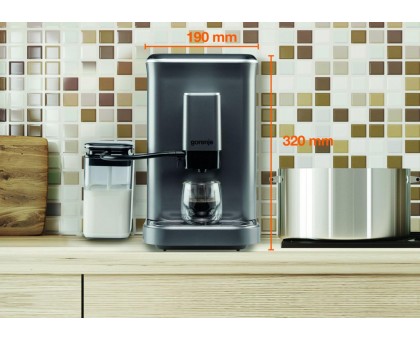 Кофемашина Gorenje, 1,5л, зерно, автомат.капучинатор, дисплей, авторецептов - 7, сенсорное управл., антрацит Кофемашина Gorenje, 1,5л, зерно, автомат.капучинатор, дисплей, авторецептов - 7, сенсорное управл., антрацит