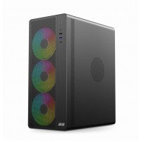 Корпус 2E GAMING Credo Plus V510B без БП, 1xUSB3.0, 1х USB 2.0, 1xUSB Type-C, RGB Rainbow, VGA 310мм, TG Side Panel, ATX, чёрный