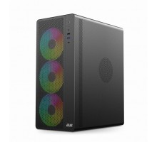 Корпус 2E GAMING Credo Plus V510B без БП, 1xUSB3.0, 1х USB 2.0, 1xUSB Type-C, RGB Rainbow, VGA 310мм, TG Side Panel, ATX, чёрный