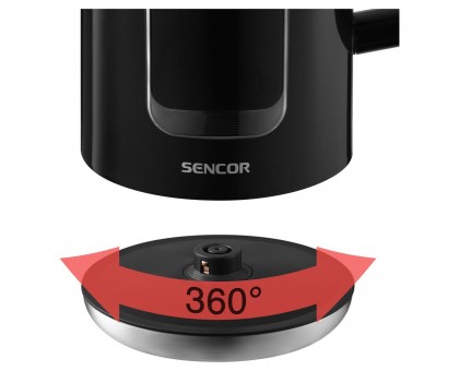 Електрочайник Sencor 1.7л, Strix, LED дисплей, подвійні стінки, сенс. керування, чорний Електрочайник Sencor 1.7л, Strix, LED дисплей, подвійні стінки, сенс. керування, чорний
