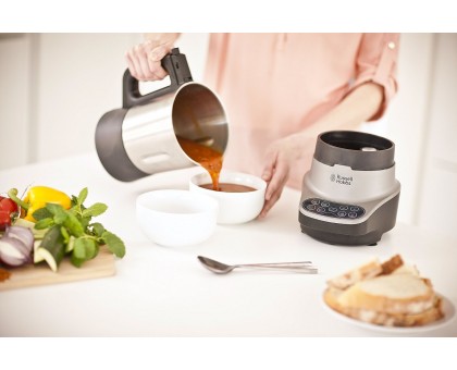 Суповарка-блендер Russell Hobbs 1200Вт, чаша-1,75л, механічне керування, 8 авто. програм, нержав.сталь, платик, сіро-чорний Суповарка-блендер Russell Hobbs 1200Вт, чаша-1,75л, механічне керування, 8 авто. програм, нержав.сталь, платик, сіро-чорний