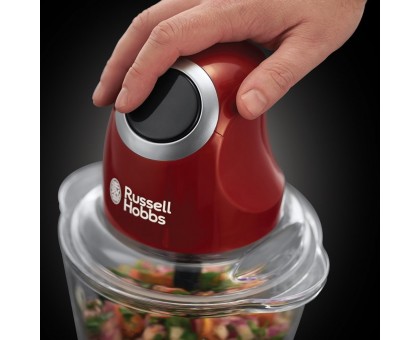Измельчитель Russell Hobbs Desire, 200Вт, чаша-1000мл, стекло, корпус-пластик, крассный Измельчитель Russell Hobbs Desire, 200Вт, чаша-1000мл, стекло, корпус-пластик, крассный