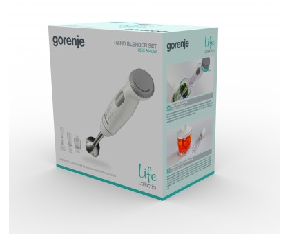 Блендер Gorenje погружной 800Вт, 4в1, чаша-500мл, измельчитель, белый Блендер Gorenje погружной 800Вт, 4в1, чаша-500мл, измельчитель, белый