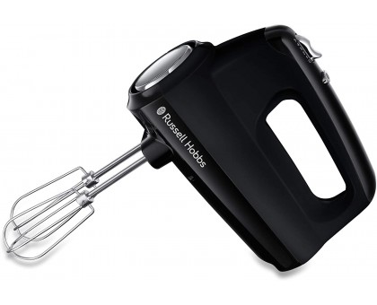 Миксер Russell Hobbs ручной Matte Black 350Вт, насадки-4, турбо, черный Миксер Russell Hobbs ручной Matte Black 350Вт, насадки-4, турбо, черный