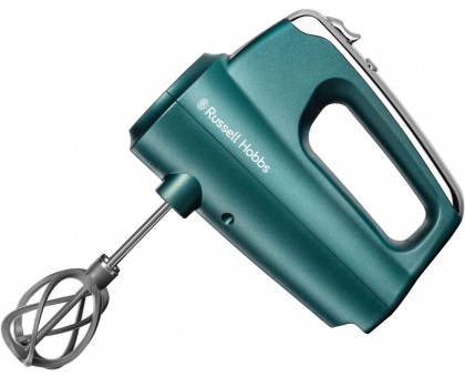 Миксер Russell Hobbs ручной Turquoise, 350Вт, насадки-4, турбо, бирюзовый Миксер Russell Hobbs ручной Turquoise, 350Вт, насадки-4, турбо, бирюзовый