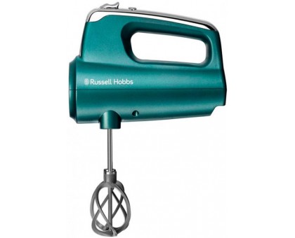 Миксер Russell Hobbs ручной Turquoise, 350Вт, насадки-4, турбо, бирюзовый Миксер Russell Hobbs ручной Turquoise, 350Вт, насадки-4, турбо, бирюзовый
