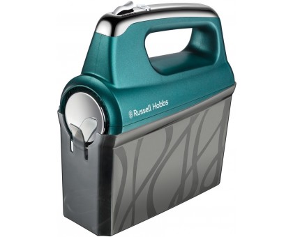 Миксер Russell Hobbs ручной Turquoise, 350Вт, насадки-4, турбо, бирюзовый Миксер Russell Hobbs ручной Turquoise, 350Вт, насадки-4, турбо, бирюзовый