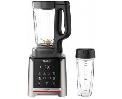 Блендер Tefal стационарный InfinyMix + 1600Вт, чаша-1750мл, стакан 600мл, серебристо-черный Блендер Tefal стационарный InfinyMix + 1600Вт, чаша-1750мл, стакан 600мл, серебристо-черный