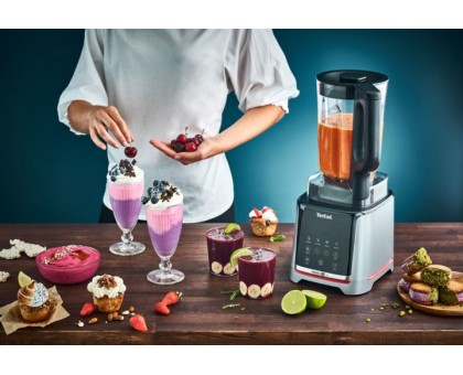 Блендер Tefal стационарный InfinyMix + 1600Вт, чаша-1750мл, стакан 600мл, серебристо-черный Блендер Tefal стационарный InfinyMix + 1600Вт, чаша-1750мл, стакан 600мл, серебристо-черный
