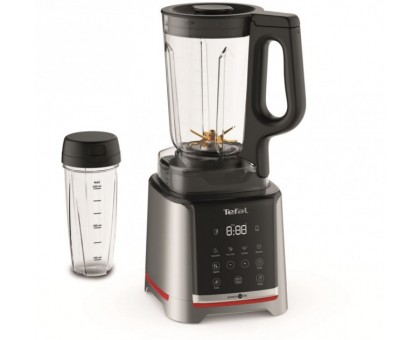 Блендер Tefal стационарный InfinyMix + 1600Вт, чаша-1750мл, стакан 600мл, серебристо-черный Блендер Tefal стационарный InfinyMix + 1600Вт, чаша-1750мл, стакан 600мл, серебристо-черный