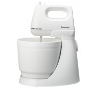 Миксер Panasonic стационарный 175Вт, насадки-4, чаша-пластик, 3л, белый